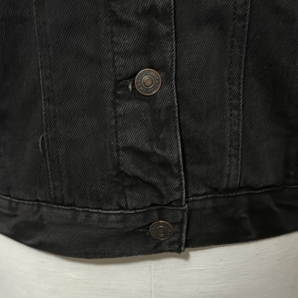 Abercrombie & Fitch-Classic Denim Jacket-Sz S-Black-Cotton Blend-EUC - Picture 4 of 16